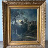 Moonlit landscape, 19th century