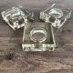 Set of 3 Cubic Glass Candle Holders