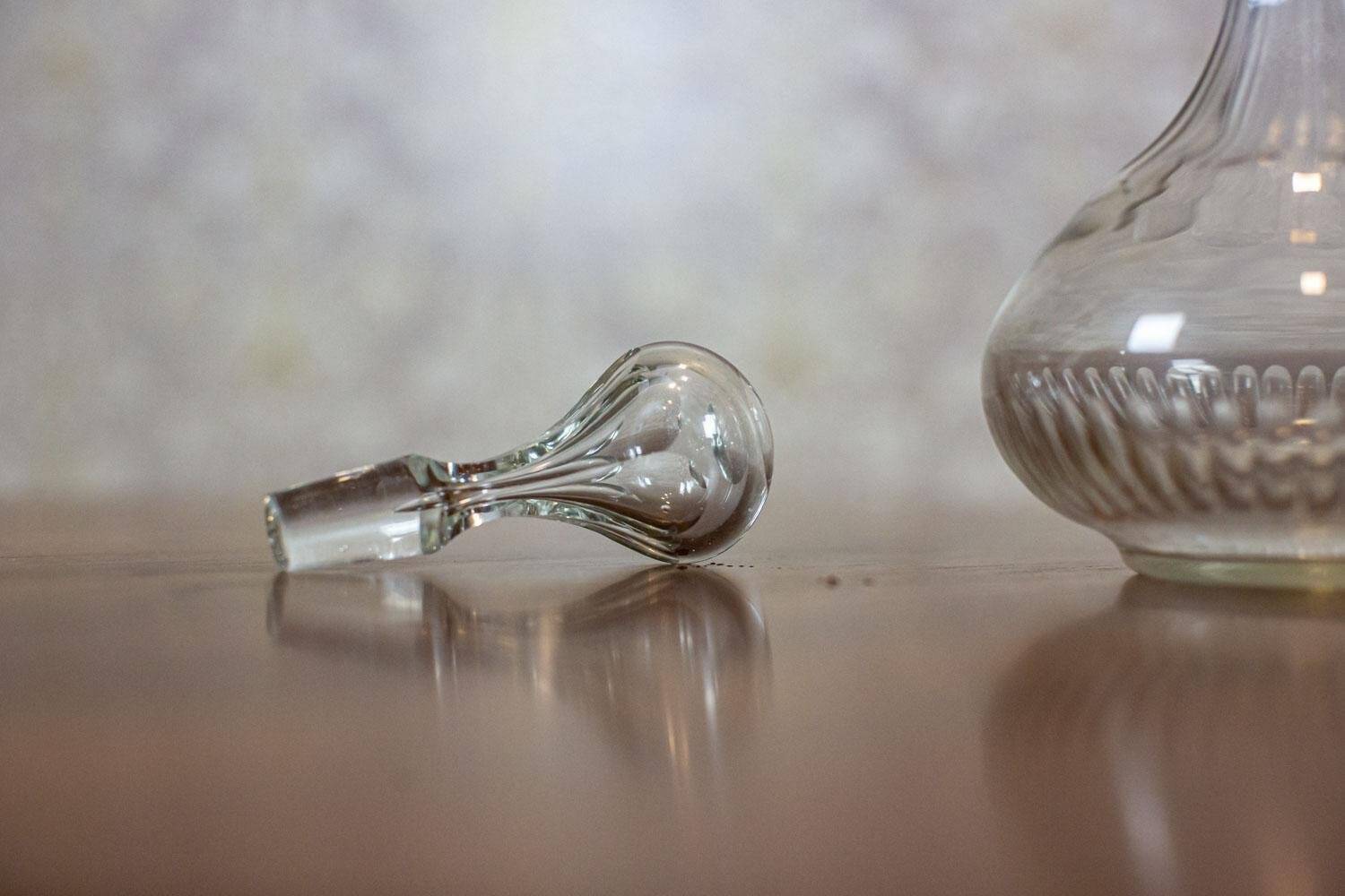 Decorative Crystal Liquor Decanter, 1930s