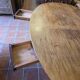 Large oval monastery table in solid oak, 19th century, 243×154cm
