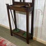 Porte-manteau et porte-parapluie anglais en chêne début XXème