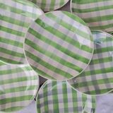 Antique checkered soup plates