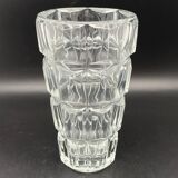 Vase en verre à facettes