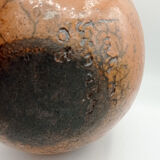Raku ball vase