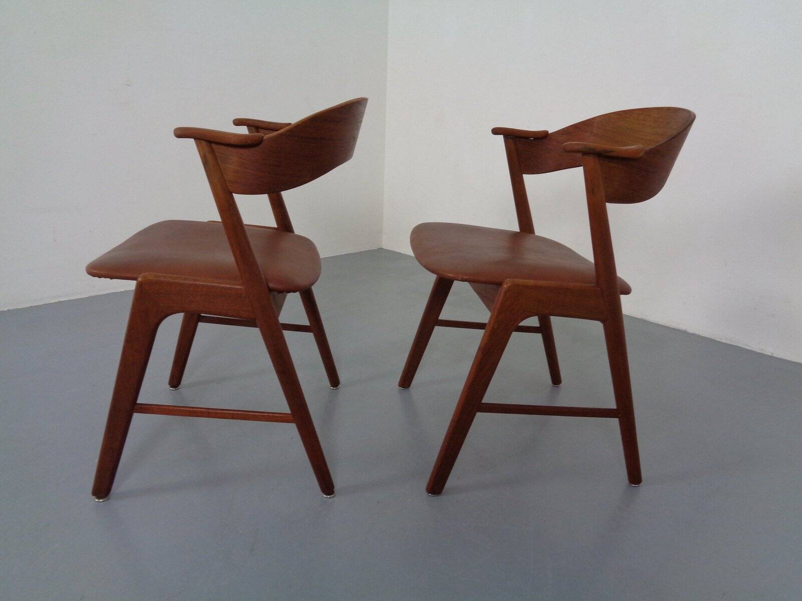 Teak dining chairs in teak by Korup Stolefabrik, Denmark, 1960s, set of 2.
