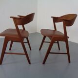Teak dining chairs in teak by Korup Stolefabrik, Denmark, 1960s, set of 2.