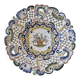 Decorative plate in Rouen earthenware, 19th century