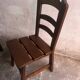 Brutalist wooden chairs – set of 10 (1970s)
