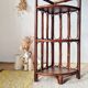 Vintage rattan corner shelf - antique bookcase