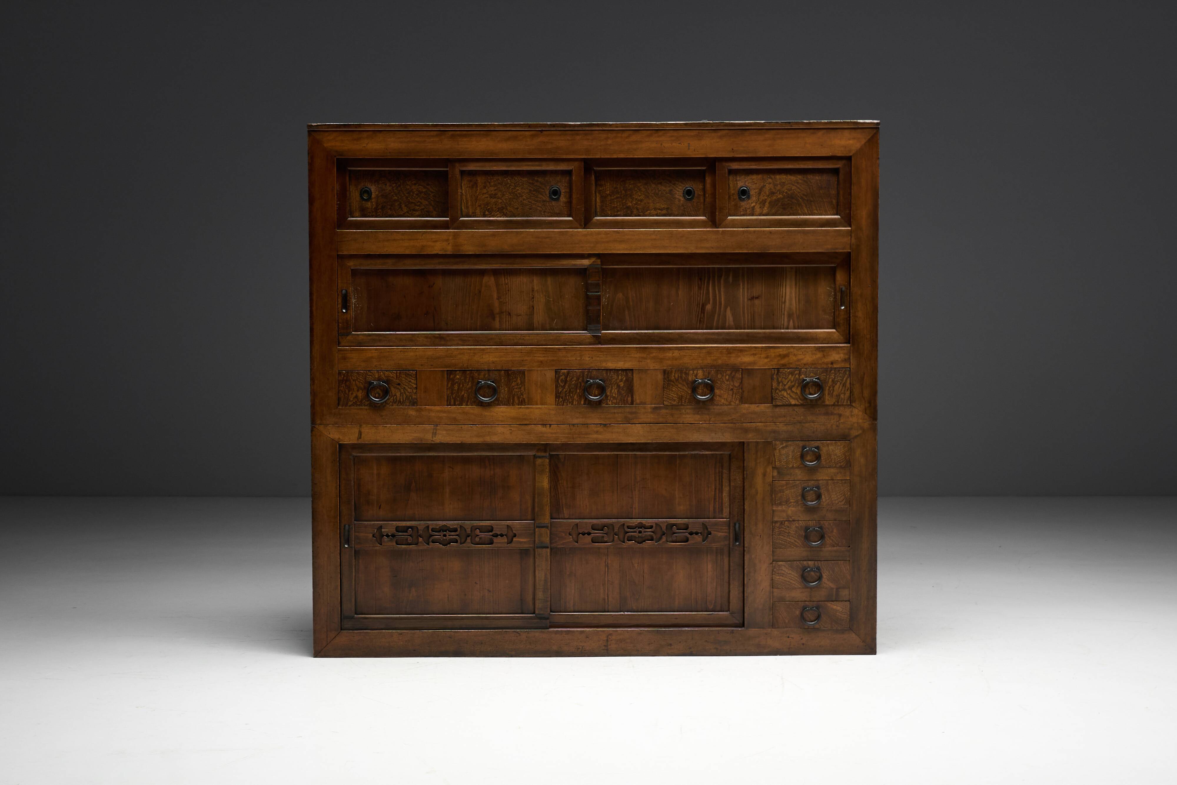 Cabinet japonais Mizuya Tansu, Japon, XIXe siècle