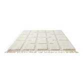 Tapis berbère à motif graphique blanc