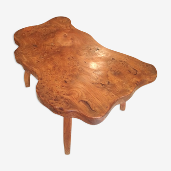 Coffee table in elm magnifier