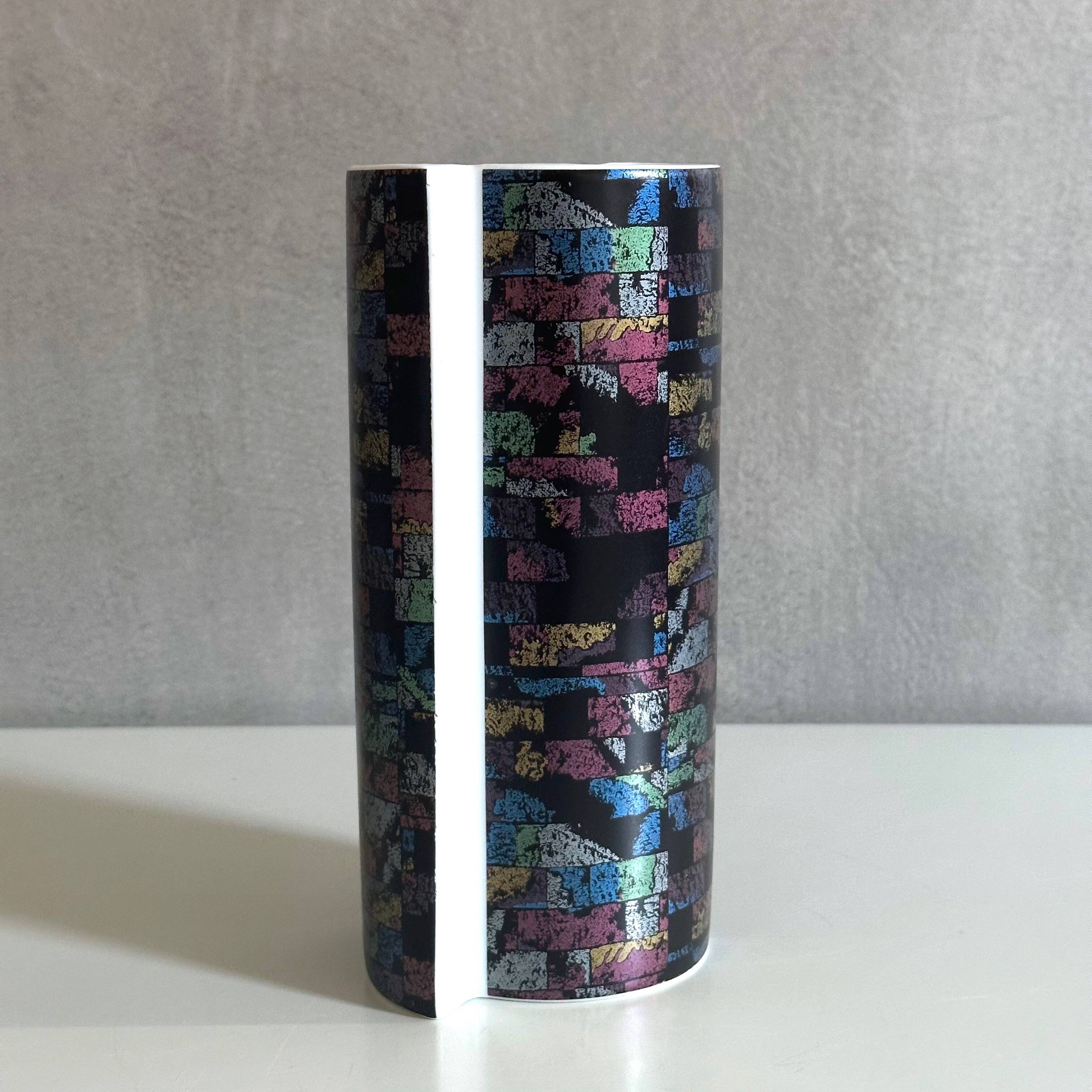 Vintage vase Gerold Tettau Bavaria porcelain, postmodern