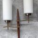 Large pair of modernist wall lights from LUNEL