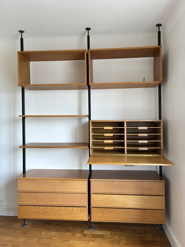 Bibliothèque modulaire télescopique années 1960 - style Victoria Möbel
