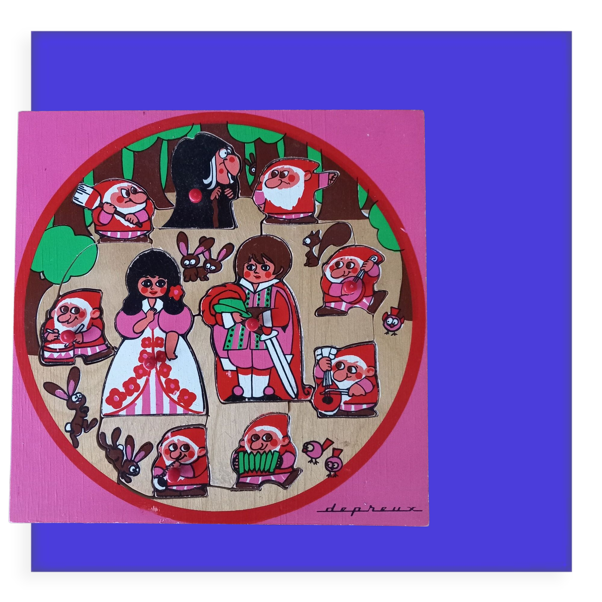 Vintage wooden puzzle 1970