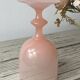 Goblet, stemmed glass in pink opaline, Portieux