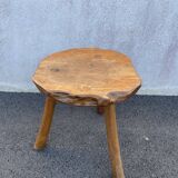 Side table in raw wood