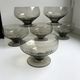 Set of 6 art deco design champagne glasses in smoked glass 30s-40s