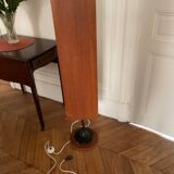 Vintage floor lamp in teak and granite Perspex