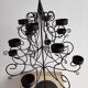 Black metal candlestick for 12 candles