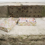 12 ancient fleur de lys knife holders in terracotta