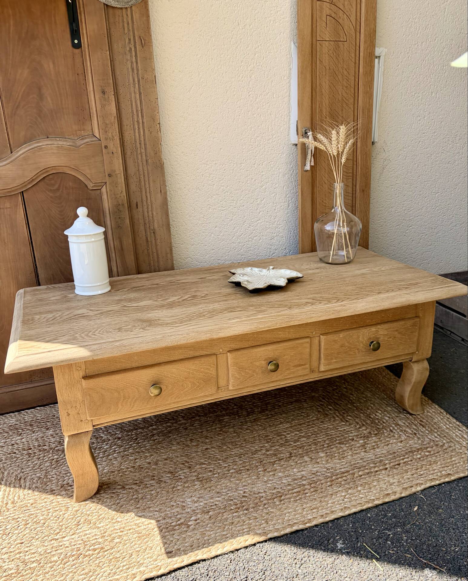 Oak coffee table
