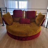 2-seater velvet sofa and matching armchair