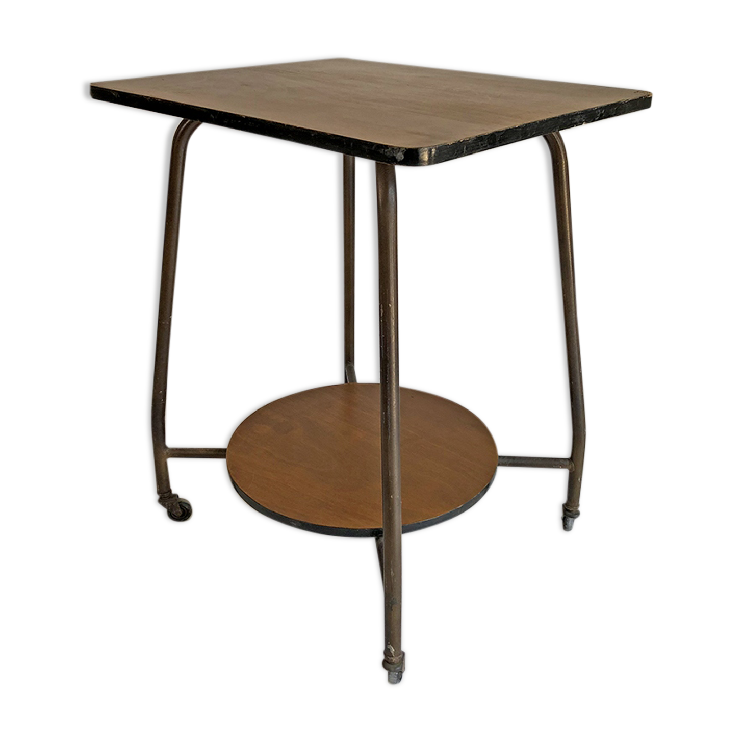 Desserte vintage 60 en métal et bois