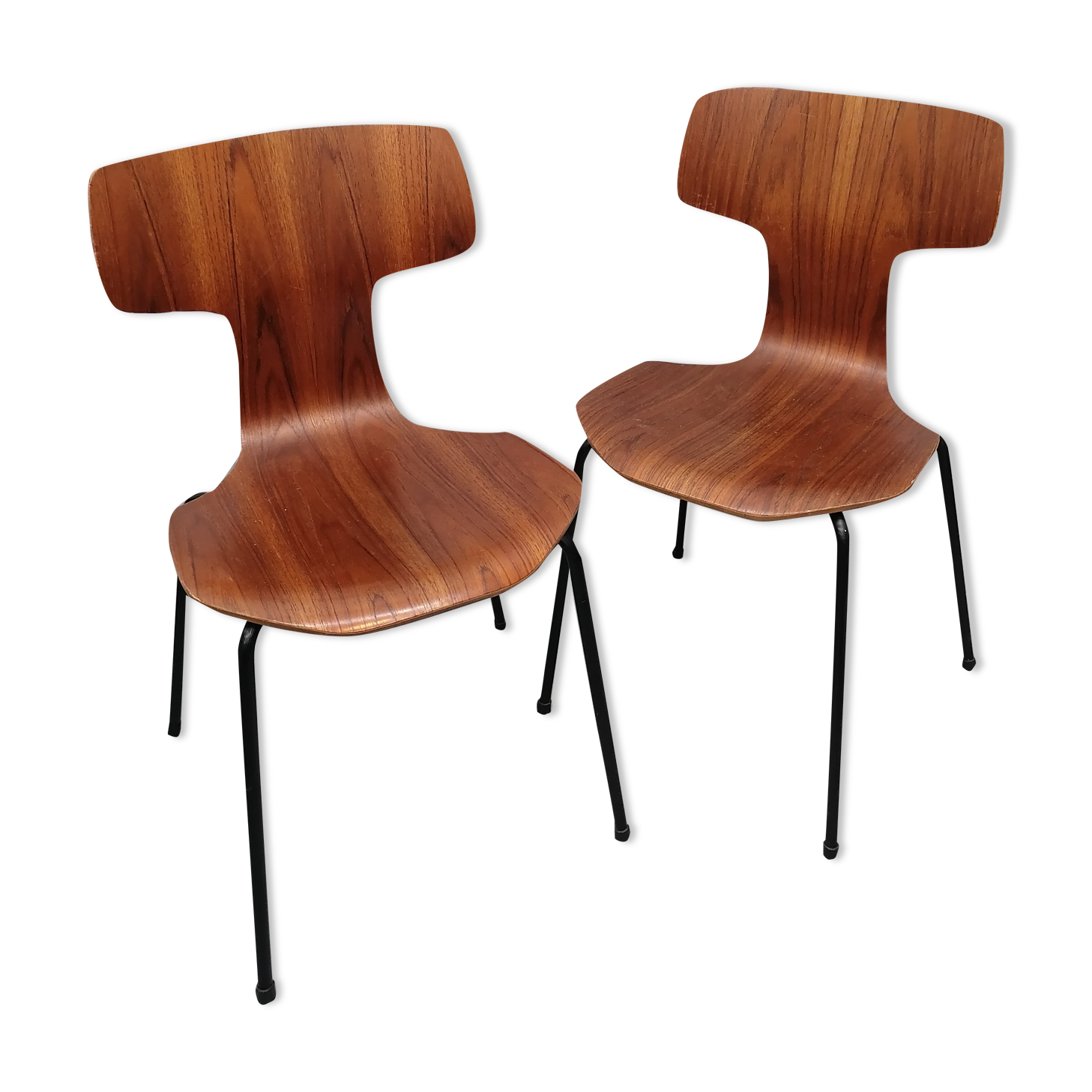 Set of 2 model 3103 Hammer chairs by Arne Jacobsen for Fritz Hansen, Denmark , 1969