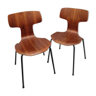 Paire de chaises 3103 Hammer par Arne Jacobsen pour Fritz Hansen, Danemark , 1969