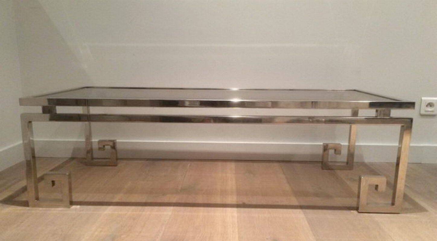 Very beautiful chrome coffee table