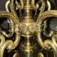 Large Dutch brass chandelier, 12 lights