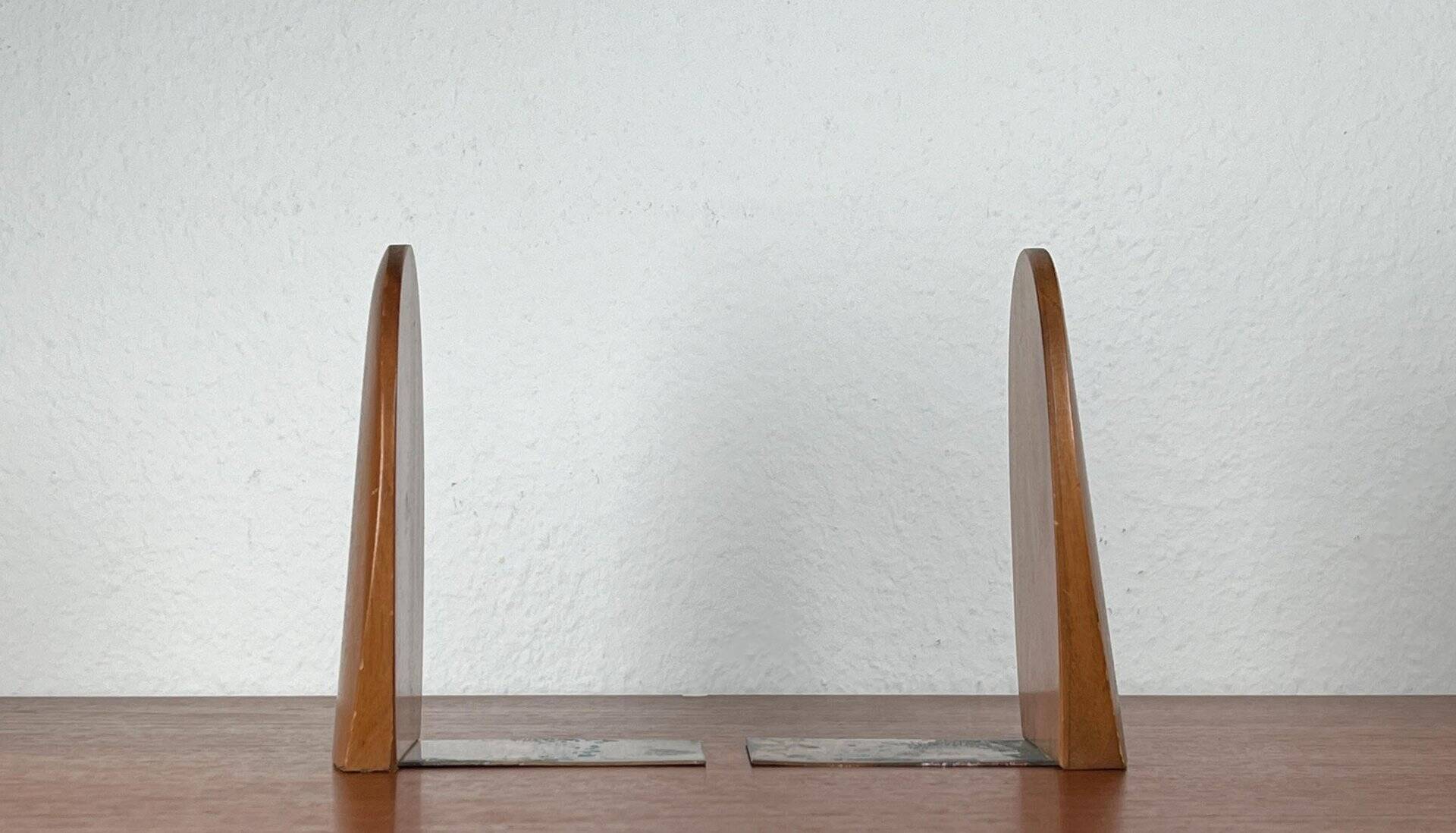 Mid-century Scandinavian wooden bookends, 1960s, set of 2.