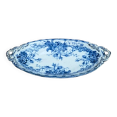 Petit plat ancien Creil & Montereau Flora bleu – B&cie C&m