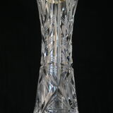 Bohemian crystal soliflore vase hand-cut