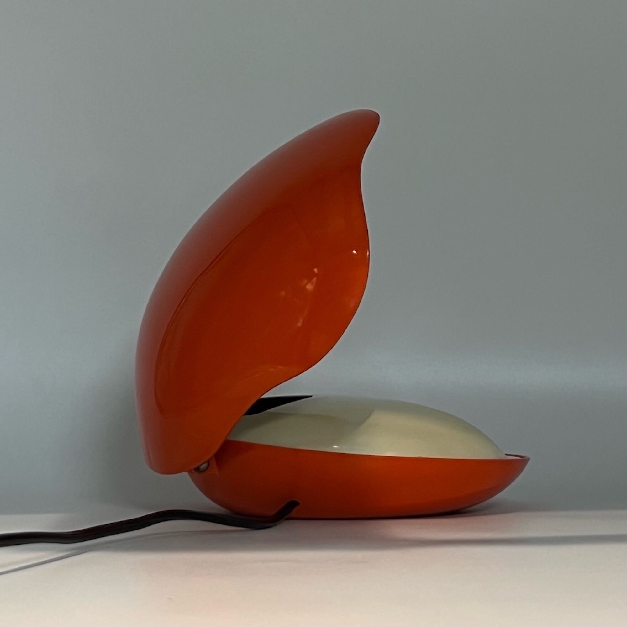 Space age orange lamp oyster by gamma3, 70s