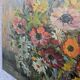 Tableau, bouquet de fleurs, huile sur toile