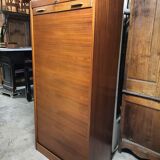 Scandinavian teak curtain cabinet