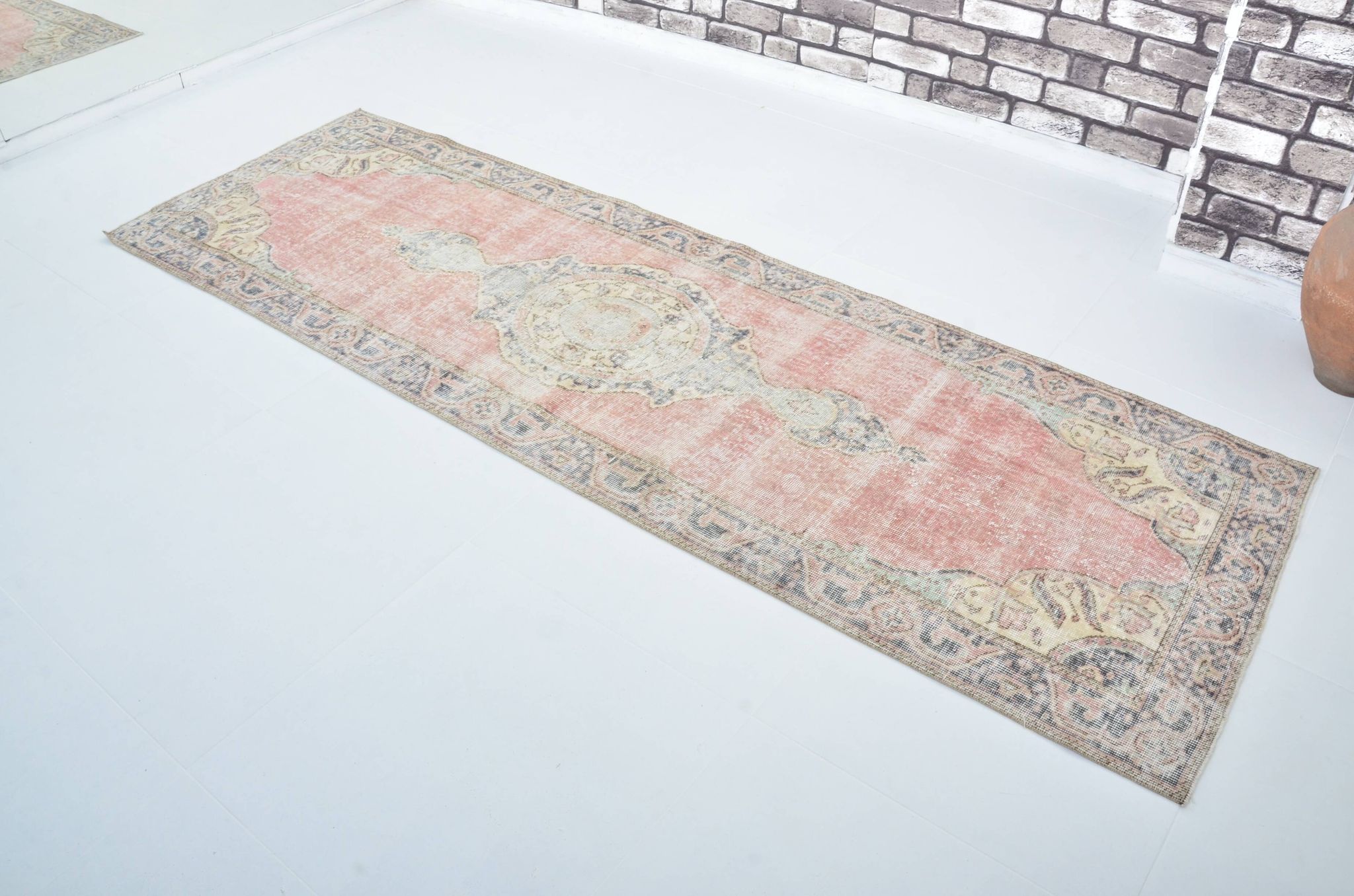 Tapis de sol vintage turc orange sku 3336