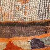 3x11 Brown & Orange Super Soft Vintage Runner Rug, 84x346Cm