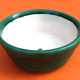 Céramique vernissée cache-pot vert années 1950