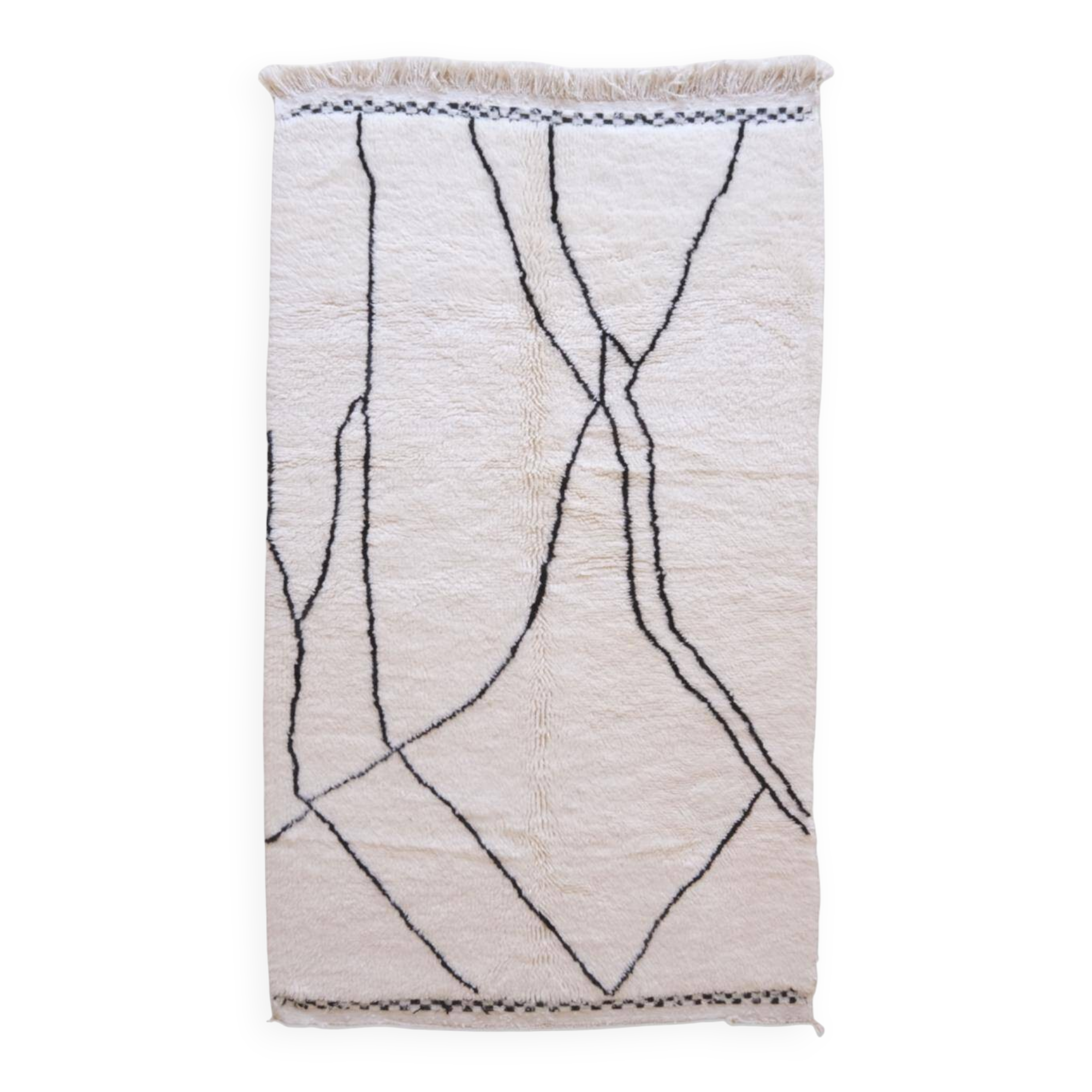 Beni Mrirt White Rug - 265 x 165 cm