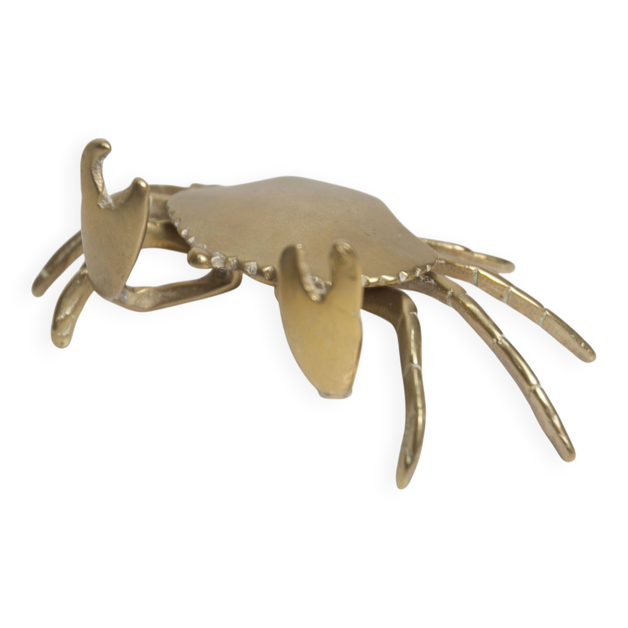 Solid brass crab ashtray 1960