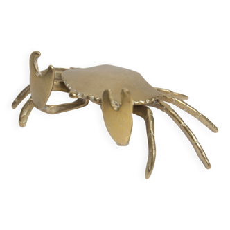 Solid brass crab ashtray 1960
