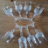 8 crystal stemmed glasses
