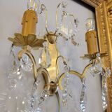 Pair of wall lights with pendants
