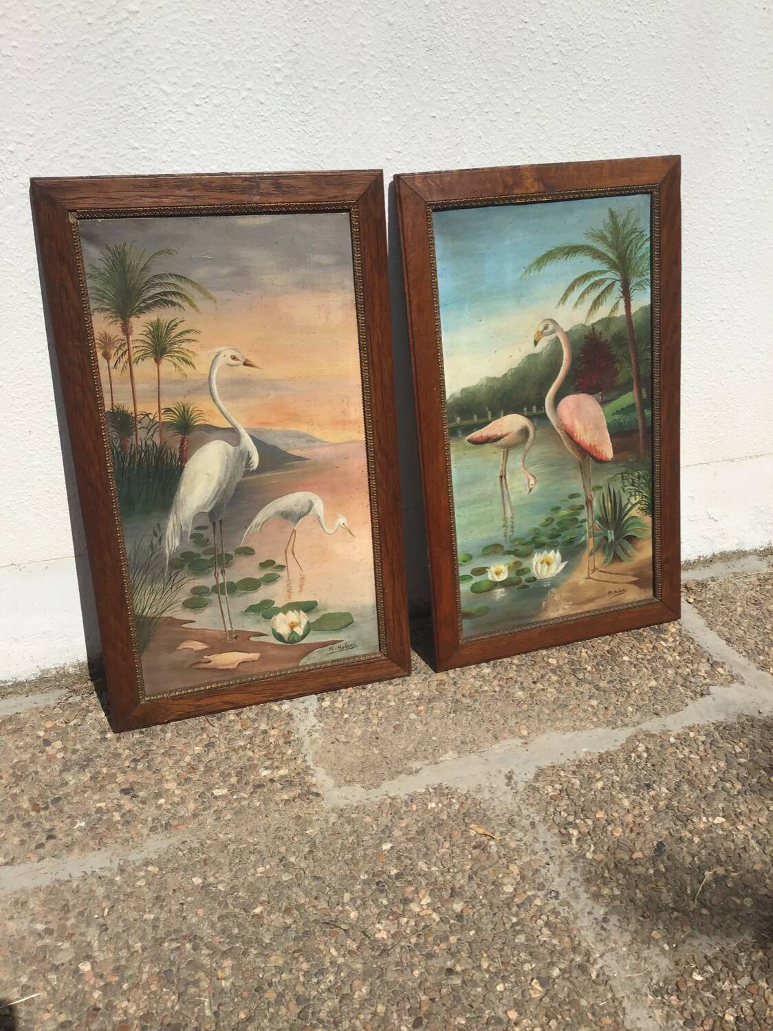 Paire tableaux exotiques