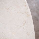 Table à manger en marbre beige Super Malta par Roche Bobois, France, 1980
