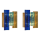 Paire d'appliques en verre de Murano multicolores par Salviati & Co., Italie, vers 1940